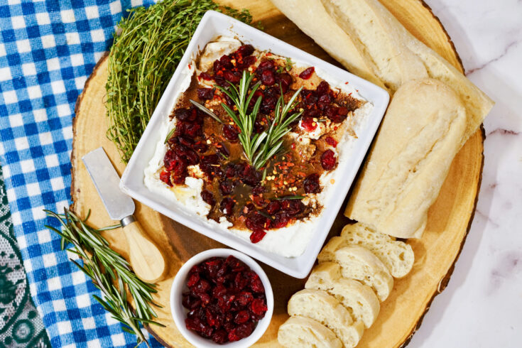 Whipped Ricotta Dip with Balsamic and Cranberries