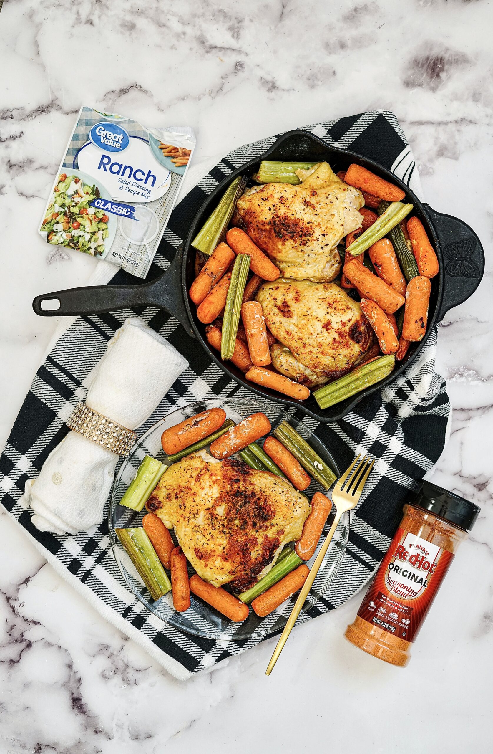 One Pan Ranch Chicken: Roasted Buffalo Ranch Chicken 