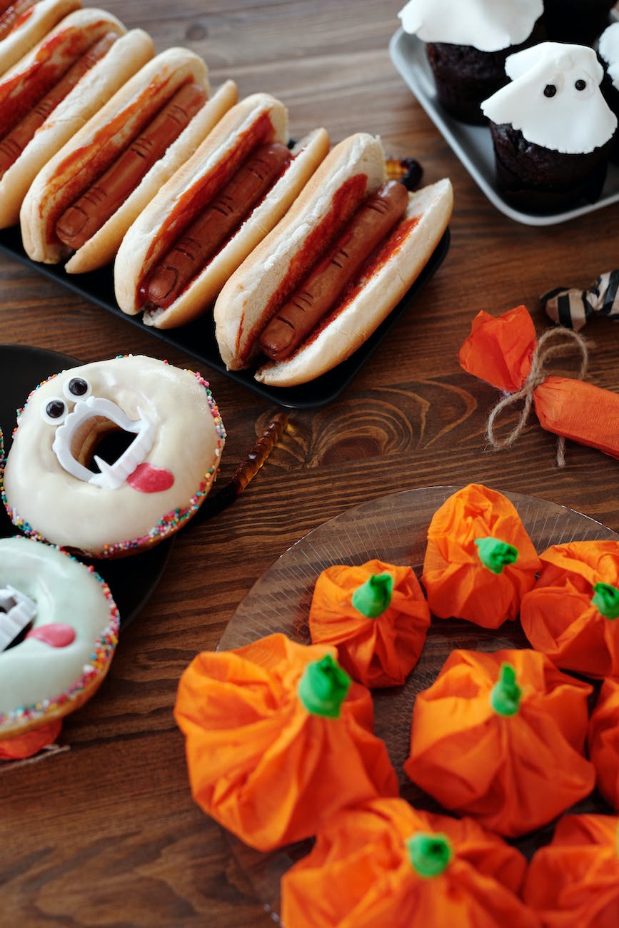 halloween foods on table