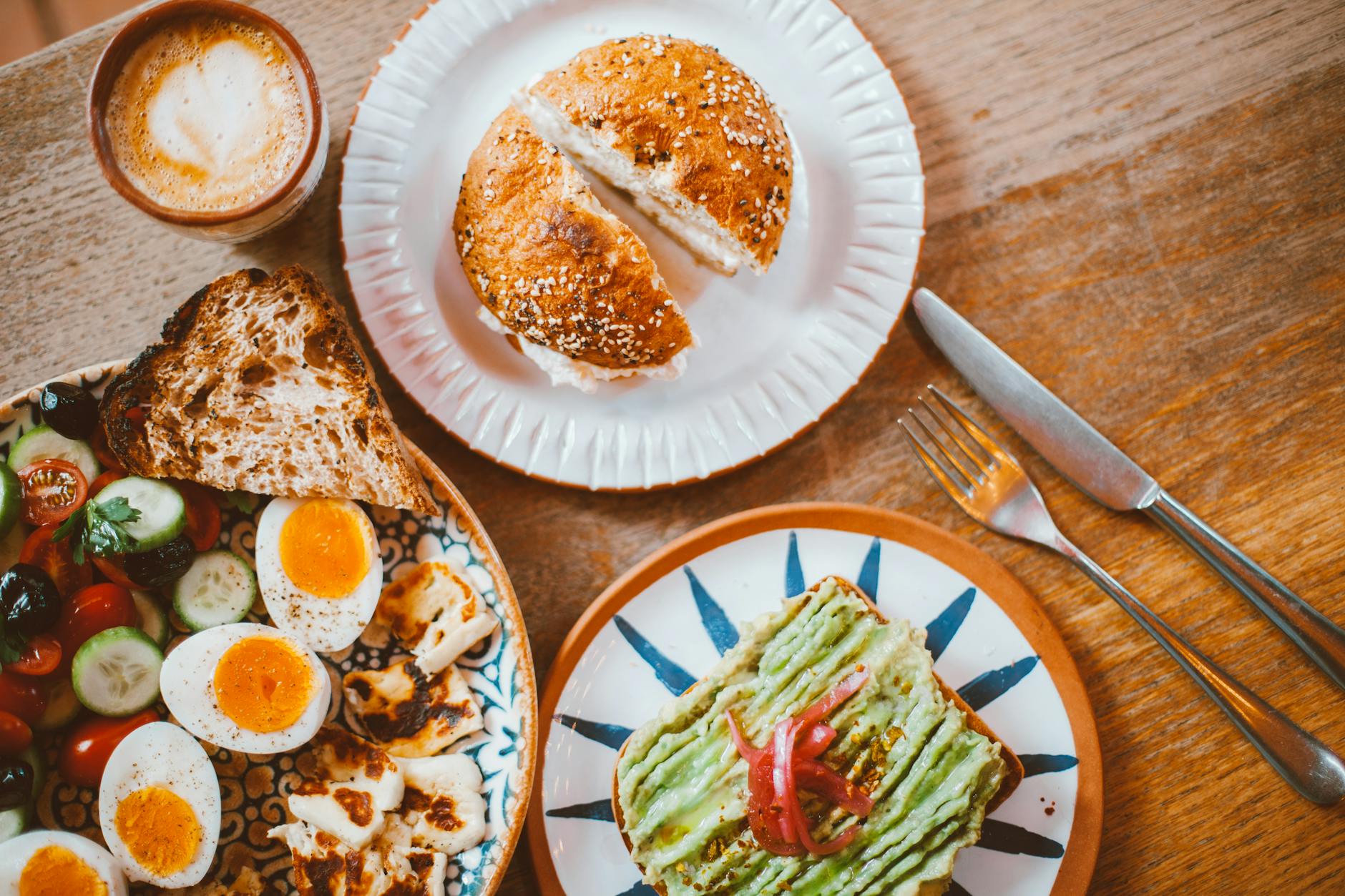 photo of breakfast on table