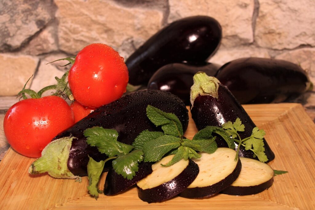 Diced Eggplant